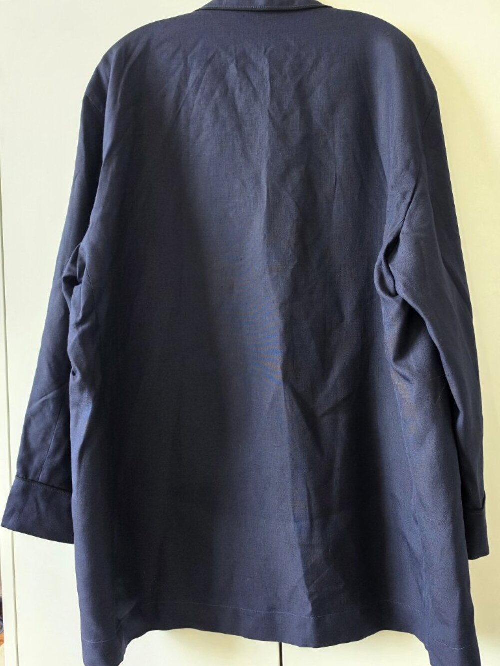 EUC - Gucci Women's Navy Blazer Jacket Size 50 IT / US XL 16 Viscose Linen - Picture 2 of 12